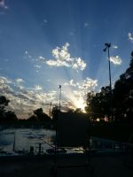 Sunrise over the Yarrawonga Pool