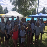 Yarrawonga-Mulwala swim team at O&M Championships Feb 2016